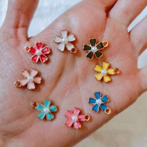 pearl flower charm