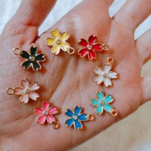 diamond flower charm