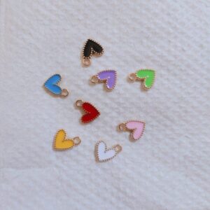 tiny heart charms