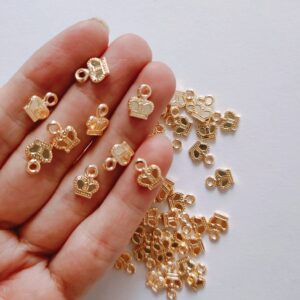 tiny crown charms
