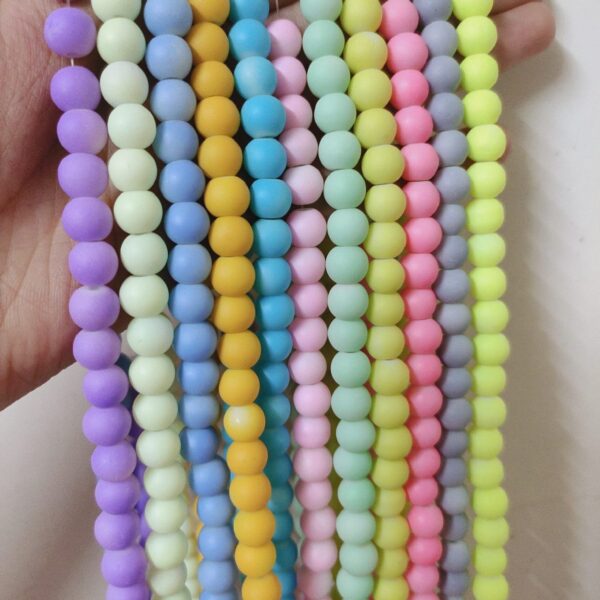 matt glass beads