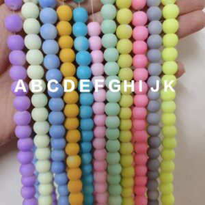 matt glass beads