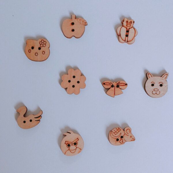 wooden buttons