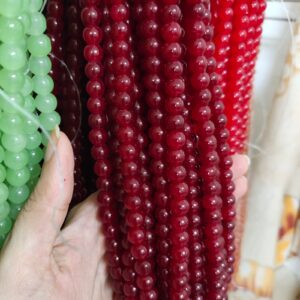 jelly beads (8mm) maroon