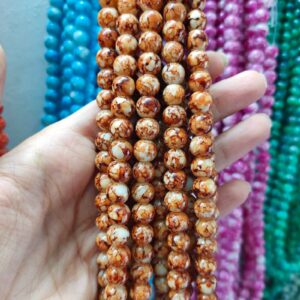 printed beads (8mm)