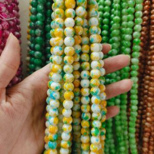 printed beads (8mm)
