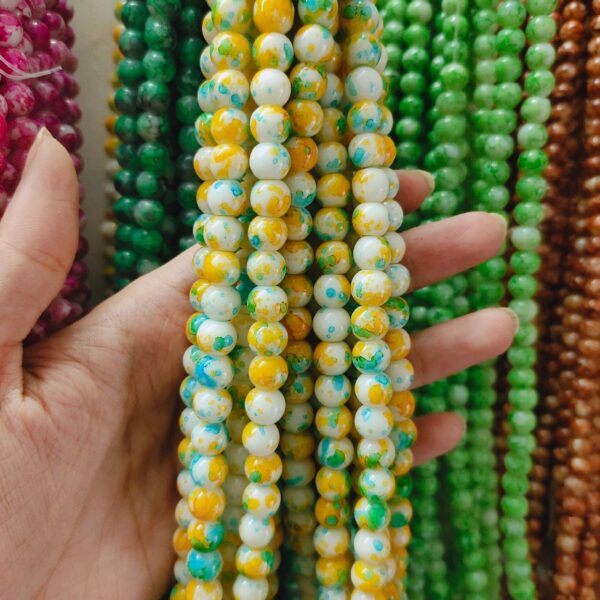 printed beads (8mm)