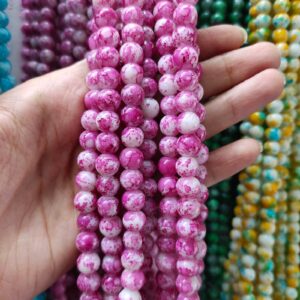 printed beads (8mm)