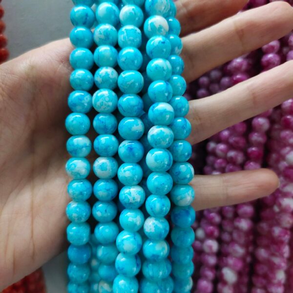 printed beads (8mm)
