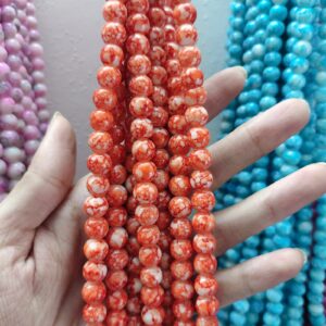 printed beads (8mm)