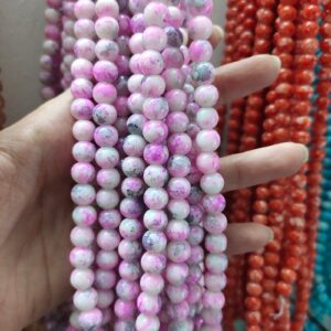 printed beads (8mm)