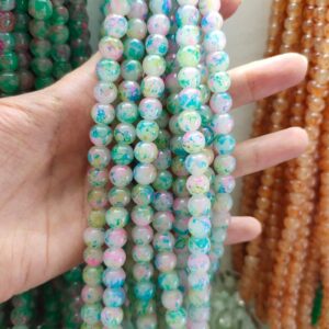 printed beads (8mm)
