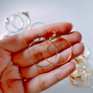 earring hoops with lock