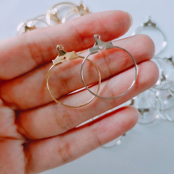 earring hoops with lock