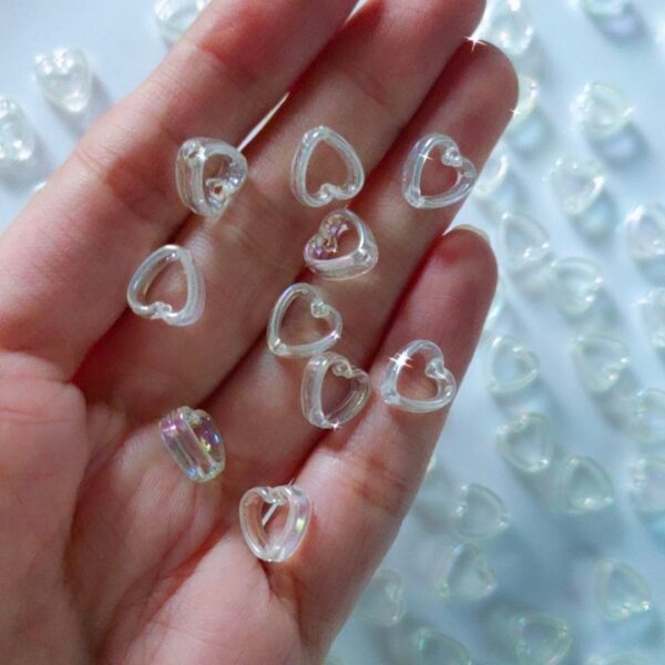 mini heart beads