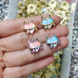 rainbow heart charms