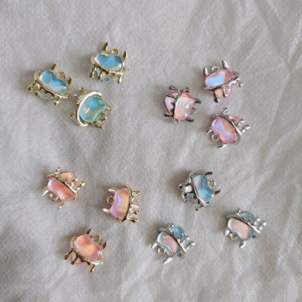 rainbow heart charms