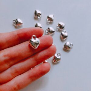 metal heart charms