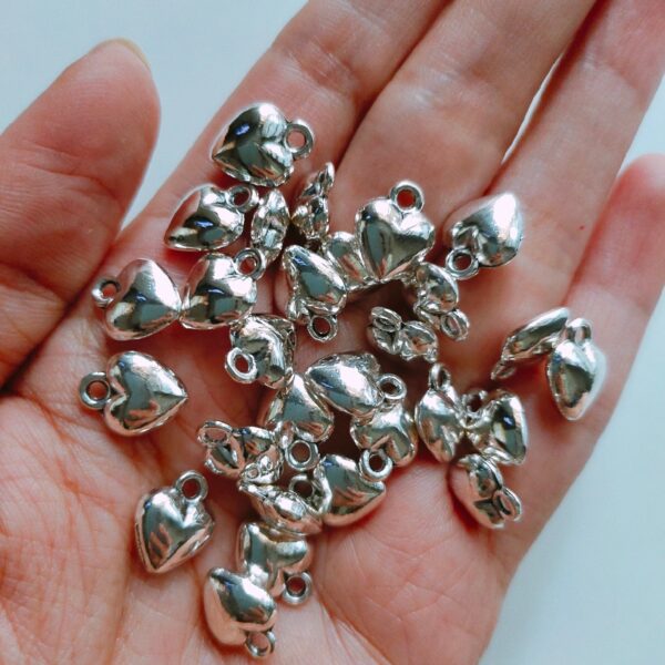 metal heart charms