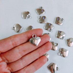 metal heart charms